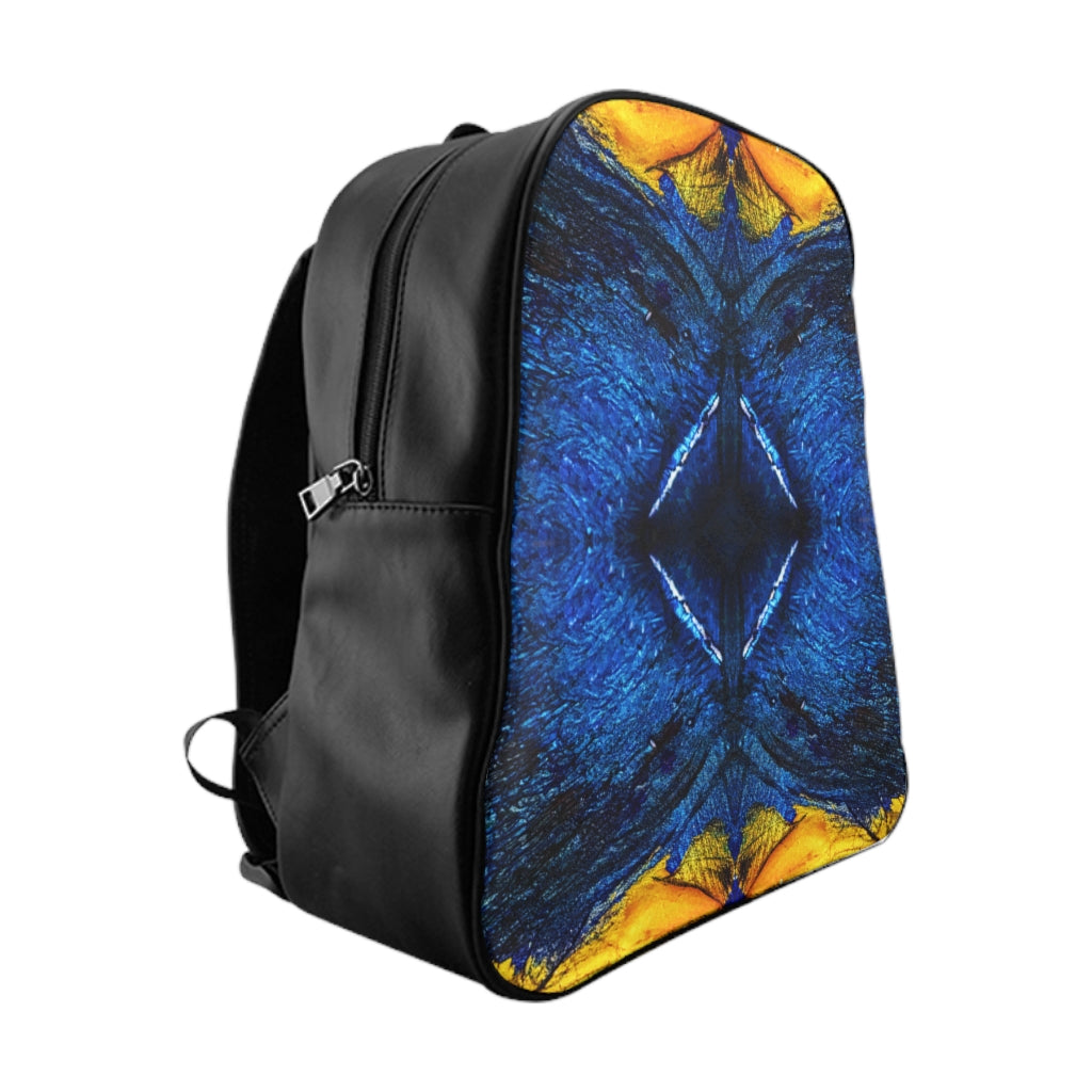 Golden Klecks About Faces School Backpack - Fridge Art Boutique