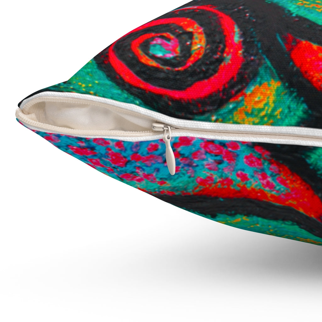 Confetti Frogs Southwest Square Pillow - Fridge Art Boutique