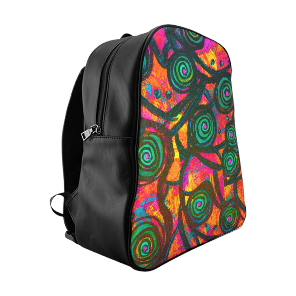 Stained Glass Frogs Rum Punch School Backpack - Fridge Art Boutique