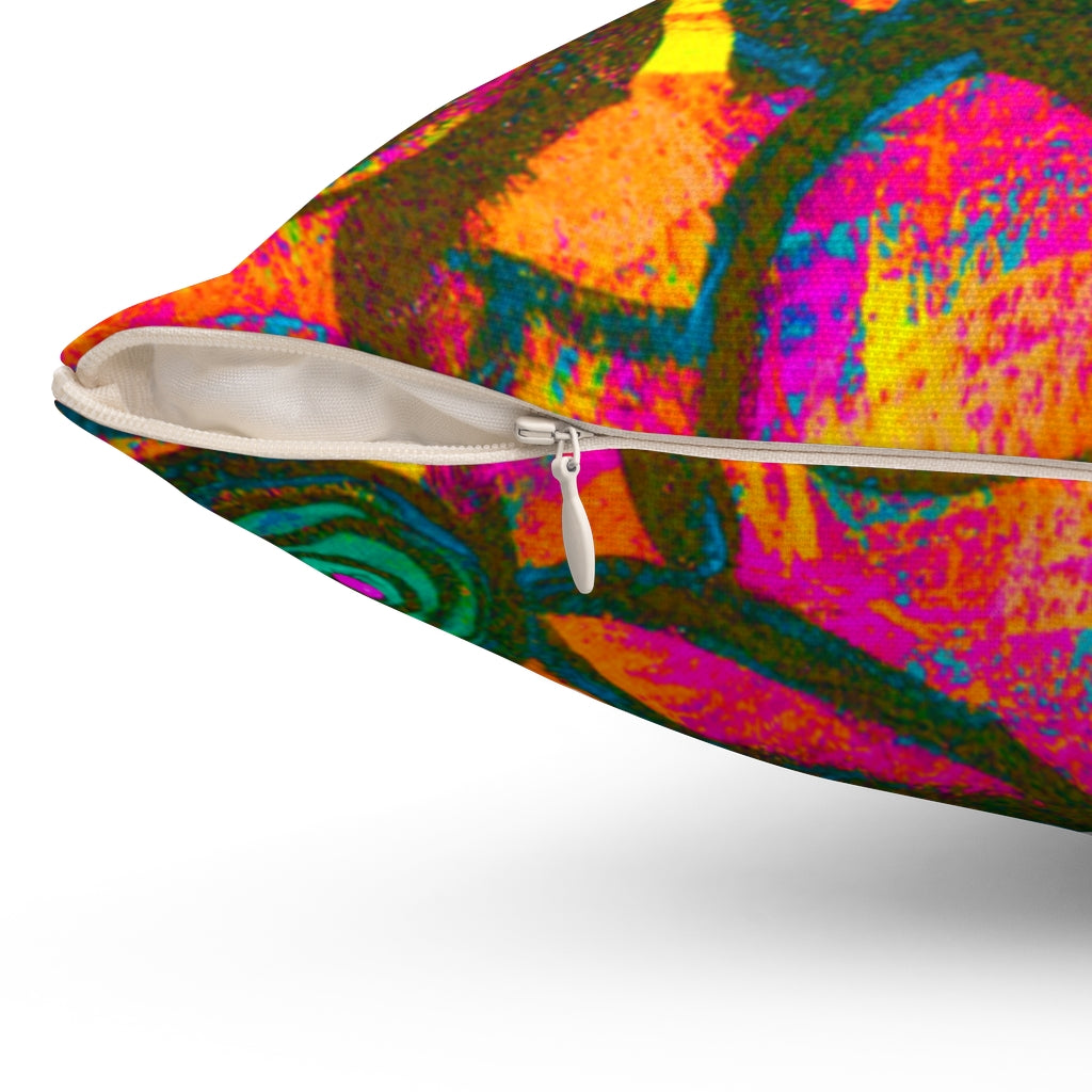 Stained Glass Frogs Rum Punch Pillow - Fridge Art Boutique