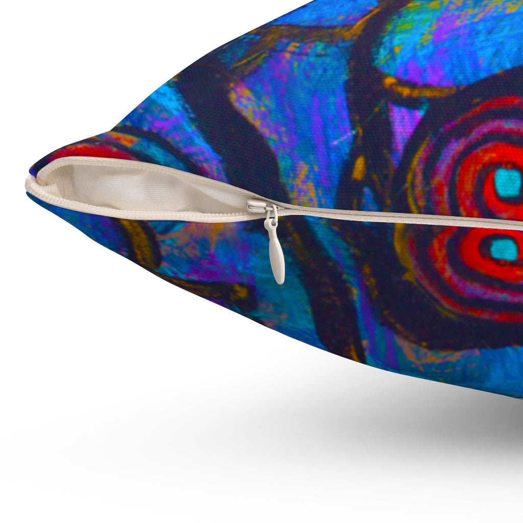 Stained Glass Frogs Pillow - Fridge Art Boutique