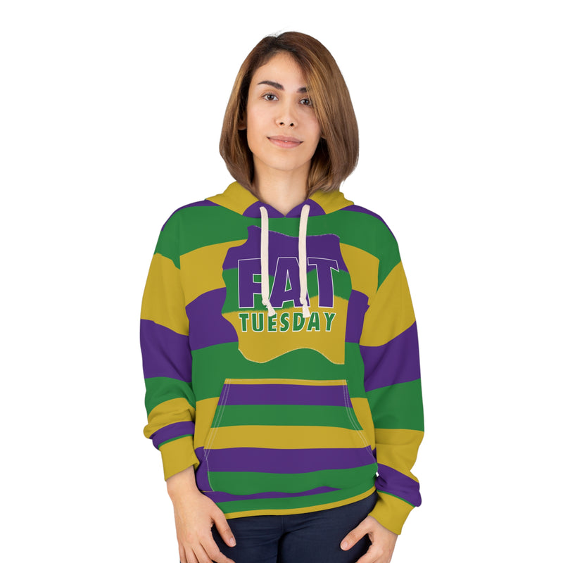 Fat Tuesday Stripes Tradish Unisex Pullover Hoodie