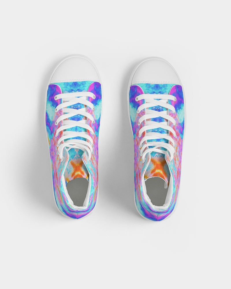 Pareidolia Neon Cloud City Men's Hightop Canvas Shoe