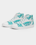 Pareidolia XOX Western Teal Men's Hightop Canvas Shoe