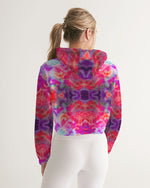 Pareidolia Cloud City Magenta Women's Cropped Hoodie