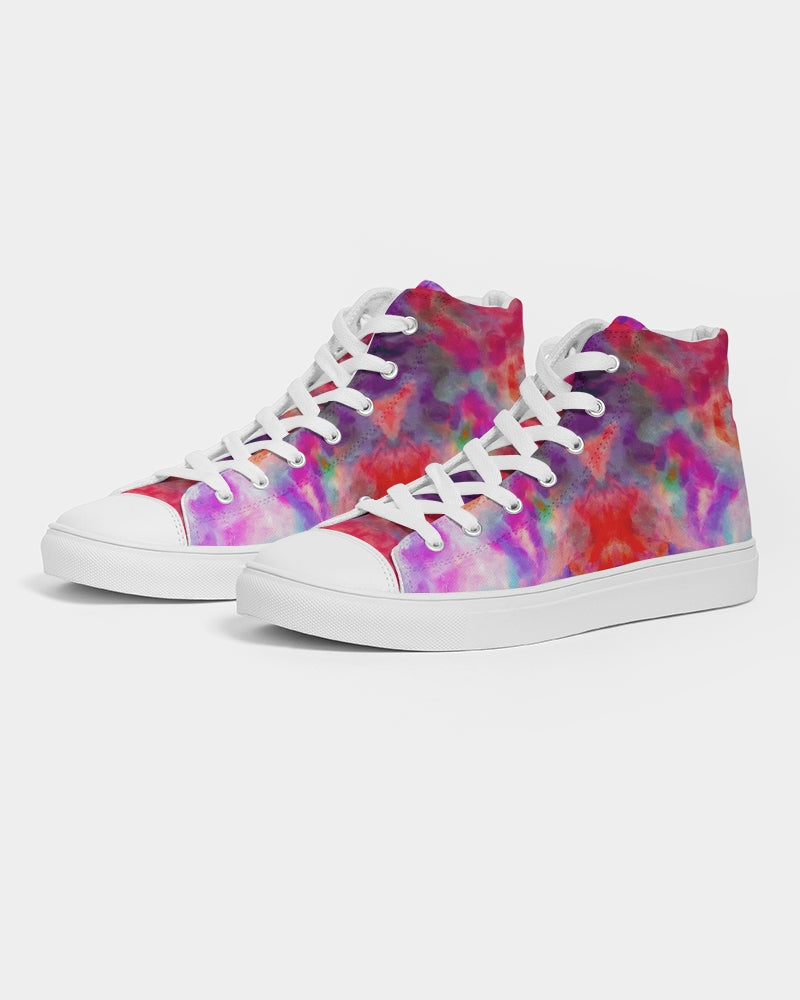 Pareidolia Cloud City Magenta Women's Hightop Canvas Shoe