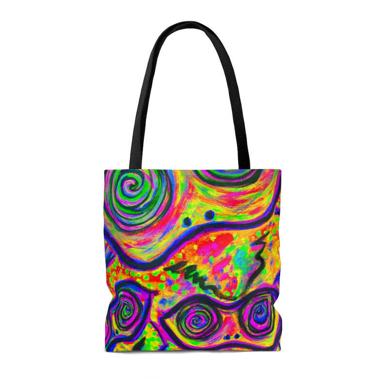 Happy Frogs Neon Tote Bag