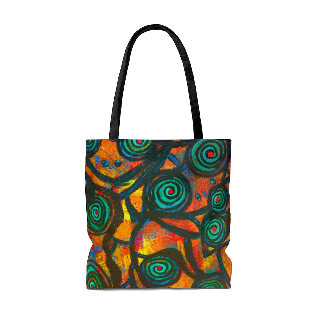 Stained Glass Frogs Sunset  Tote Bag