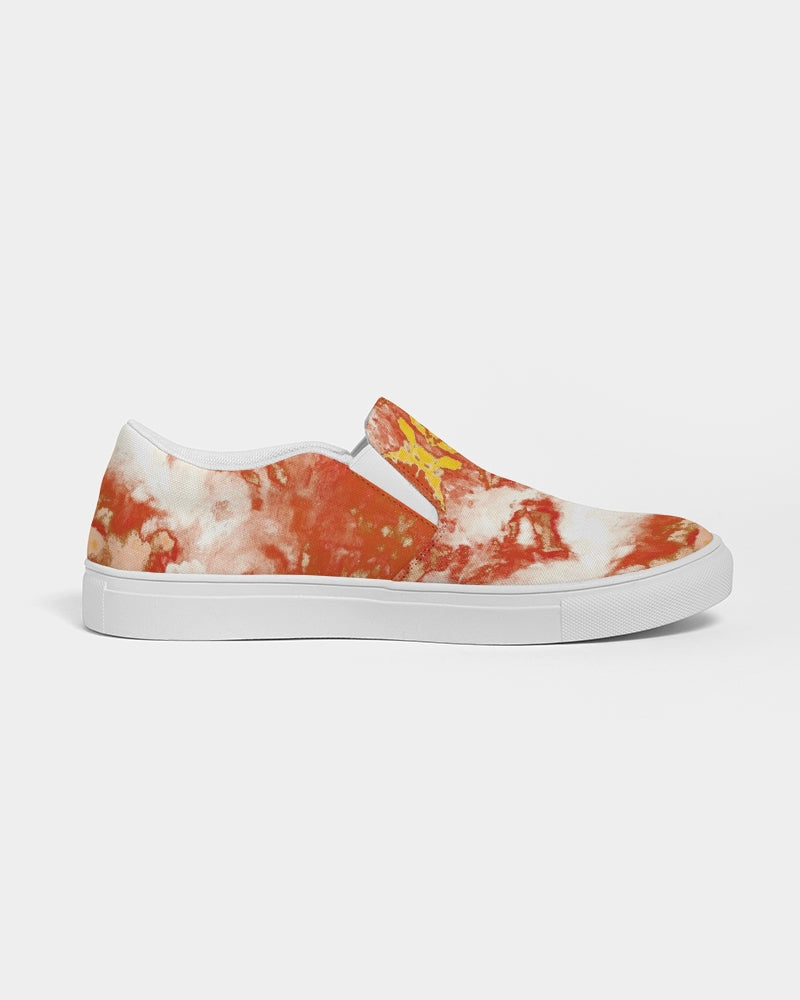 Pareidolia XOX Western Orange Men's Slip-On Canvas Shoe