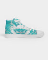 Pareidolia XOX Western Teal Women's Hightop Canvas Shoe