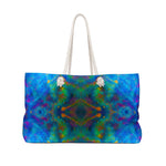 Two Wishes Green Nebula Cosmos Weekender Bag