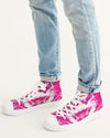 Pareidolia XOX Western Pink Men's Hightop Canvas Shoe