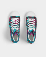 Stained Glass Frogs Cool Women's Hightop Canvas Shoe