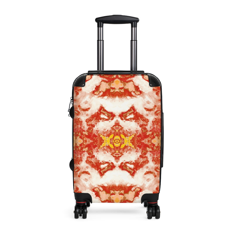 Pareidolia XOX Western Orange Cabin Suitcase