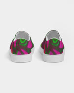 Stained Glass Frogs Pink Men's Slip-On Canvas Shoe