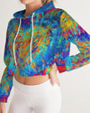 Meraki Rainbow Heart Women's Cropped Hoodie