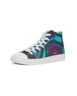 Stained Glass Frogs Cool Women's Hightop Canvas Shoe