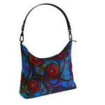 Stained Glass Frogs Luxury Square Hobo Bag