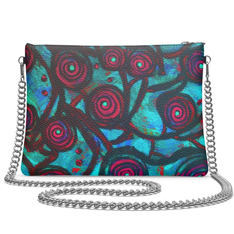Stained Glass Frogs Cool Luxury Crossbody Bag With Chain