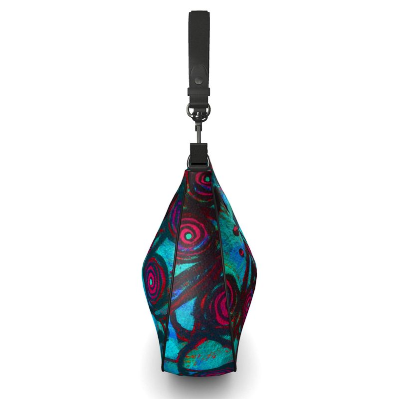 Stained Glass Frogs Cool Luxury Curve Hobo Bag