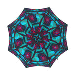 Stained Glass Frogs Luxury Umbrella