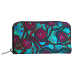 Stained Glass Frogs Cool Luxury Leather Zip Wallet
