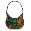 Stained Glass Frogs Sunset Luxury Curve Hobo Bag