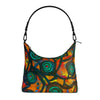 Stained Glass Frogs Sunset Luxury Square Hobo Bag