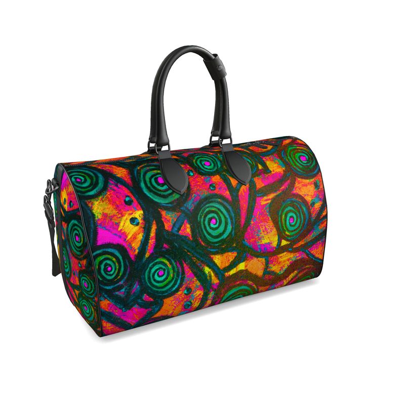 Stained Glass Frogs Rum Punch Luxury Duffle Bag