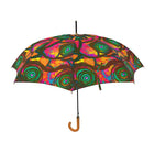 Stained Glass Frogs Rum Punch Luxury Umbrella