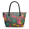 Stained Glass Frogs Rum Punch Luxury Zip Top Handbags
