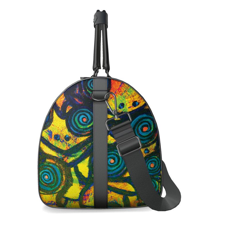 Stained Glass Frogs Sun Luxury Duffle Bag