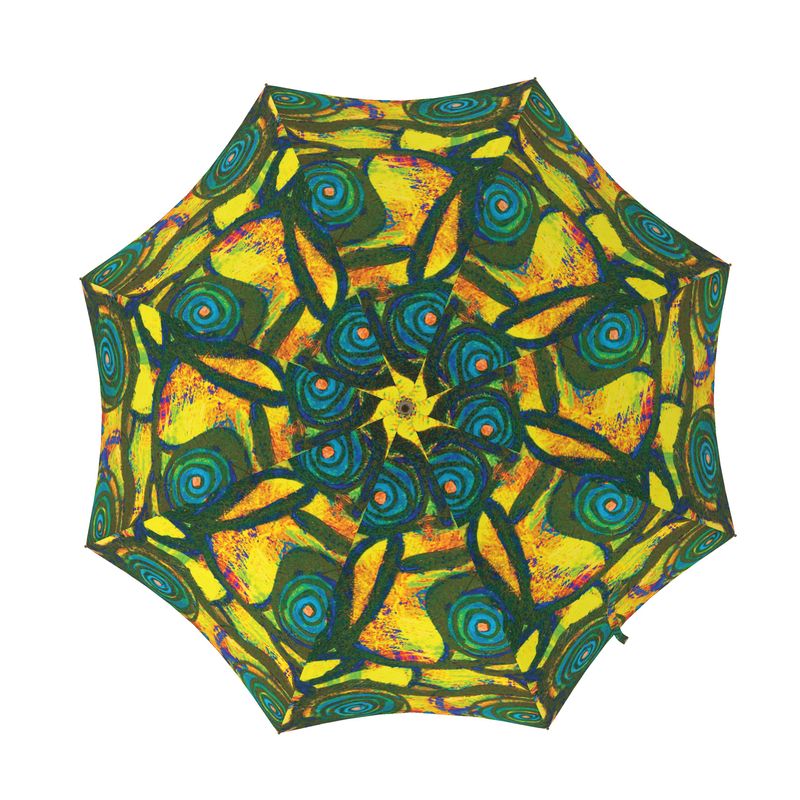Stained Glass Frogs Sun Luxury Umbrella