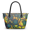 Stained Glass Frogs Sun Luxury Zip Top Handbags