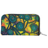 Stained Glass Frogs Sun Luxury Leather Zip Wallet