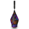 Stained Glass Frogs Purple Luxury Curve Hobo Bag