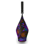 Stained Glass Frogs Purple Luxury Curve Hobo Bag
