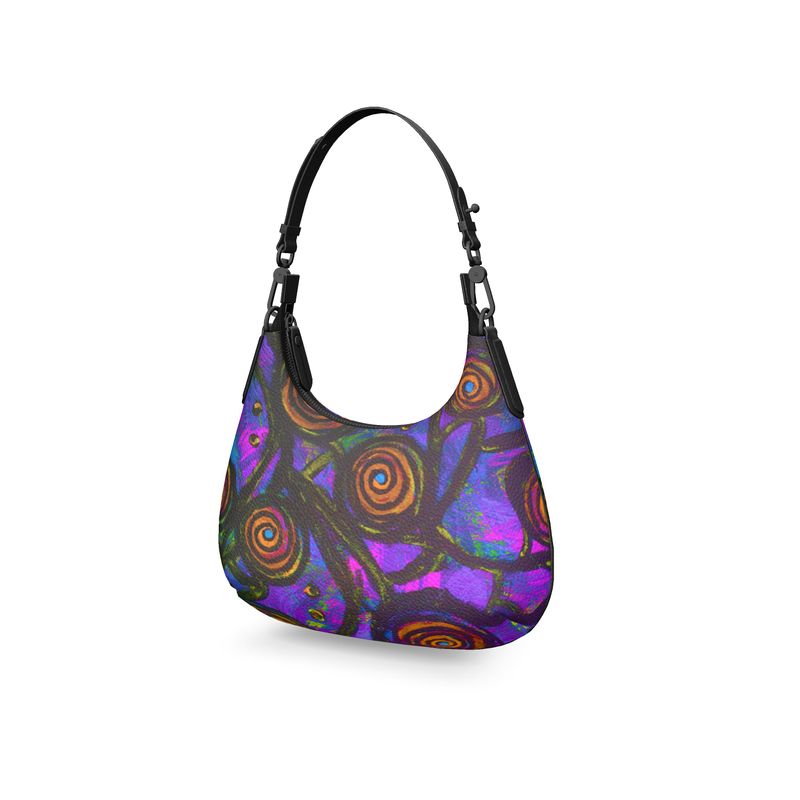 Stained Glass Frogs Luxury Mini Curve Bag