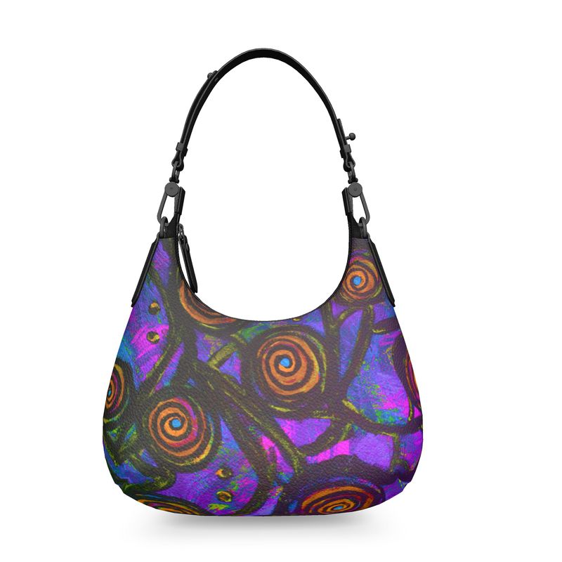 Stained Glass Frogs Luxury Mini Curve Bag