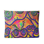 Happy Frogs Neon Luxury Leather Clutch Bag