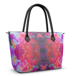 Pareidolia Cloud City Magenta Luxury Zip Top Handbag