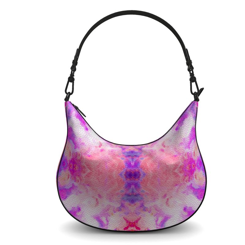 Pareidolia Cloud City Cotton Candy Luxury Curve Hobo Bag