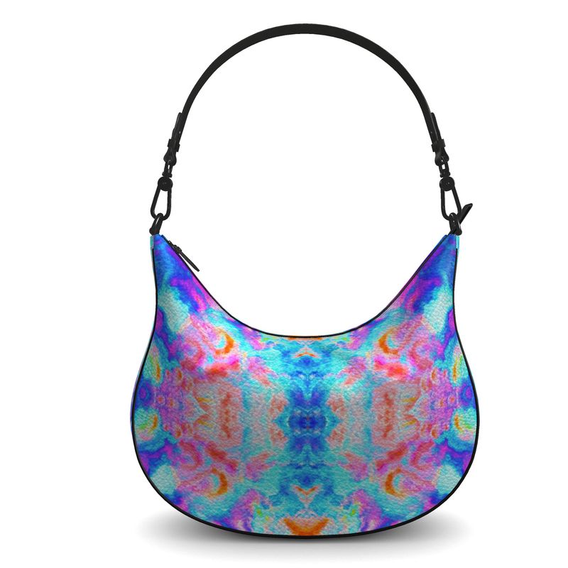 Pareidolia Cloud City Neon Luxury Curve Hobo Bag