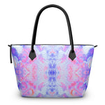 Pareidolia Cloud City Lavender Luxury Zip Top Handbags