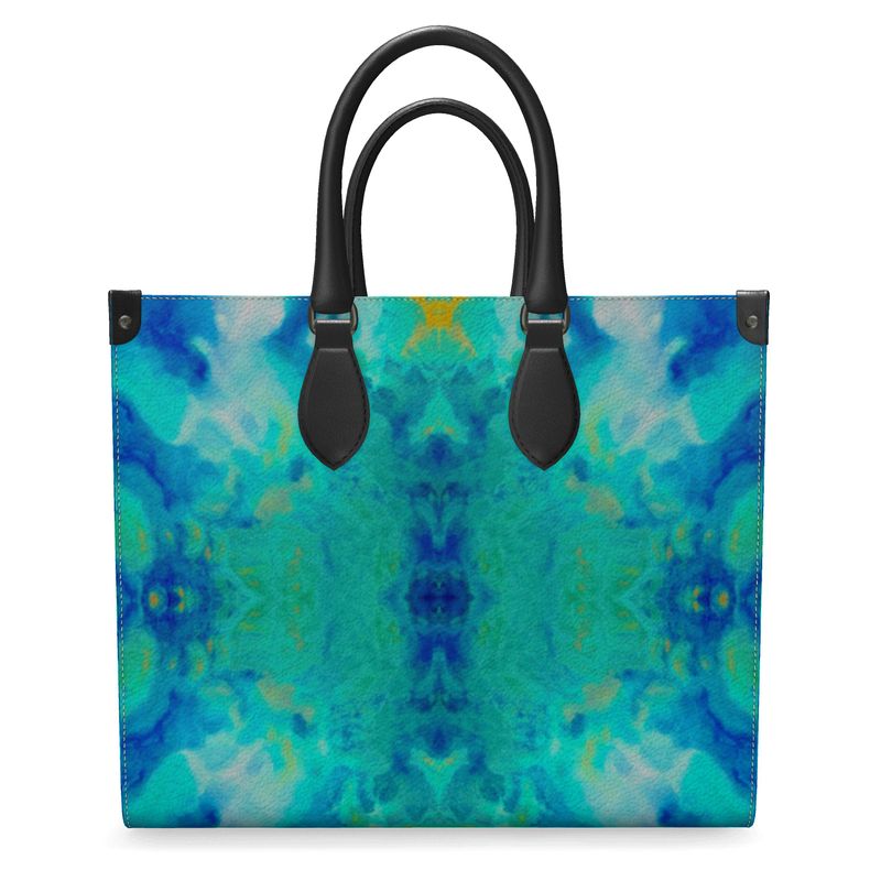 Pareidolia Cloud City Electric Luxury Leather Shopper Bag