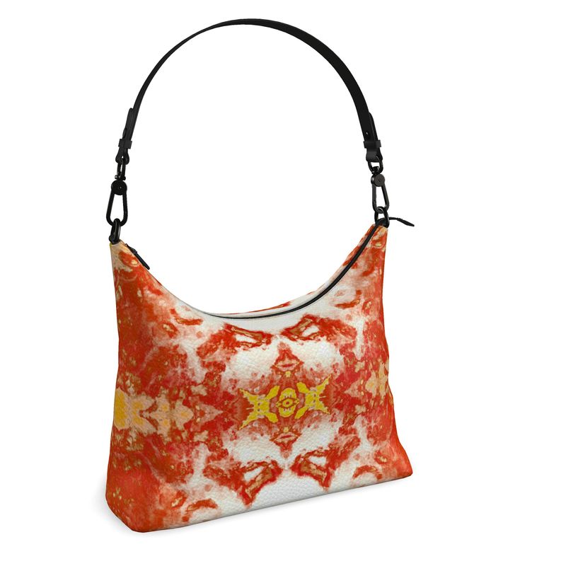 Pareidolia XOX Western Orange Luxury Square Hobo Bag