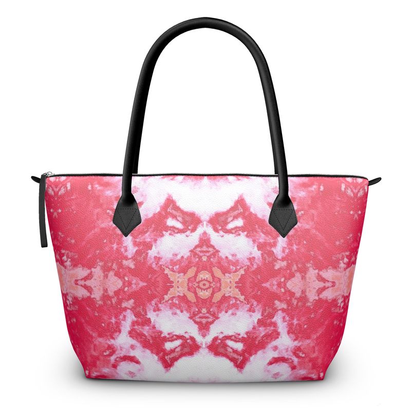 Pareidolia XOX Western Red Luxury Zip Top Handbags