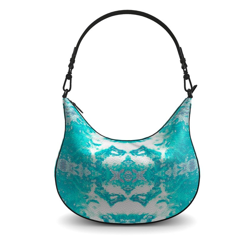 Pareidolia XOX Western Teal Luxury Curve Hobo Bag
