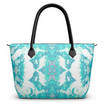 Pareidolia XOX Western Teal Luxury Zip Top Handbags