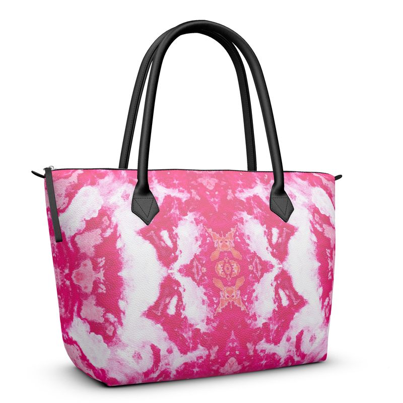 Pareidolia XOX Western Pink Luxury Zip Top Handbags